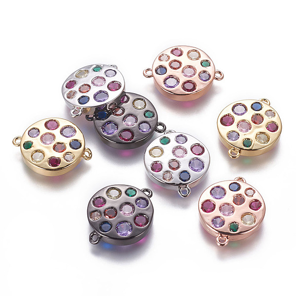 PandaHall Brass Links, with Cubic Zirconia, Flat Round, Colorful, Mixed Color, 20.5x16x3mm, Hole: 1.2mm Brass+Cubic Zirconia Flat Round
PandaHall Brass Links, with Cubic Zirconia, Flat Round, Colorful, Mixed Color, 20.5x16x3mm, Hole: 1.2mm Brass+Cubic Zirconia Flat Round