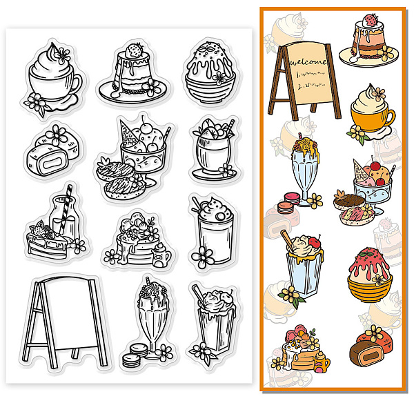 PandaHall PH Cartoon Desserts Clear Stamps Food Decorative Rubber Stamps Silicone Stamps Transparent Paper Craft Stamps for Journaling Card...
PandaHall PH Cartoon Desserts Clear Stamps Food Decorative Rubber Stamps Silicone Stamps Transparent Paper Craft Stamps for Journaling Card...
