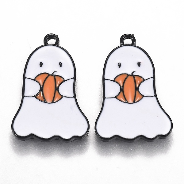 PandaHall Halloween Theme Alloy Enamel Pendants, White Ghost with Pumpkin Lantern, Electrophoresis Black, 22x15x1.5mm, Hole: 1.6mm...
PandaHall Halloween Theme Alloy Enamel Pendants, White Ghost with Pumpkin Lantern, Electrophoresis Black, 22x15x1.5mm, Hole: 1.6mm...