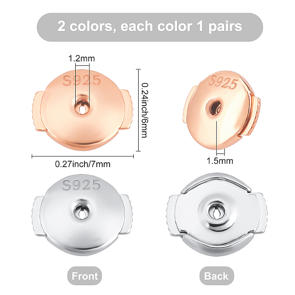 PandaHall CREATCABIN 1 Box 2 Pairs Locking Earring Backs for Studs Secure 925 Sterling Silver Ear Nuts Hypoallergenic Replacements Backings...
PandaHall CREATCABIN 1 Box 2 Pairs Locking Earring Backs for Studs Secure 925 Sterling Silver Ear Nuts Hypoallergenic Replacements Backings...