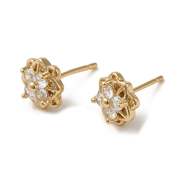 PandaHall Brass Micro Pave Cubic Zirconia Stud Earring, Flower, Light Gold, 9x9mm Brass Flower Clear
PandaHall Brass Micro Pave Cubic Zirconia Stud Earring, Flower, Light Gold, 9x9mm Brass Flower Clear