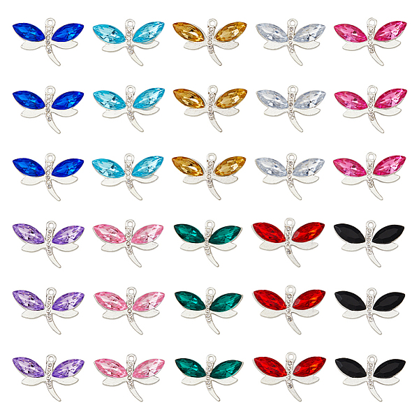 PandaHall DICOSMETIC 40Pcs 10 Colors Alloy with Acrylic Rhinestone Pendants, Silver, Dragonfly Charms, Mixed Color, 19x31.5x5.5mm, Hole: 2mm..., Multicolor
PandaHall DICOSMETIC 40Pcs 10 Colors Alloy with Acrylic Rhinestone Pendants, Silver, Dragonfly Charms, Mixed Color, 19x31.5x5.5mm, Hole: 2mm..., Multicolor