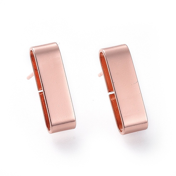 PandaHall (Jewelry Parties Factory Sale)Brass Stud Earrings, with Ear Nuts and 925 Sterling Silver Pin, Rectangle, Rose Gold, 17x5mm, Pin...
PandaHall (Jewelry Parties Factory Sale)Brass Stud Earrings, with Ear Nuts and 925 Sterling Silver Pin, Rectangle, Rose Gold, 17x5mm, Pin...