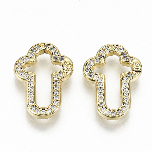 PandaHall Brass Micro Pave Clear Cubic Zirconia Twister Clasps, Nickel Free, Cross, Real 16K Gold Plated, 19x13x2.5mm, Inner Diameter...
PandaHall Brass Micro Pave Clear Cubic Zirconia Twister Clasps, Nickel Free, Cross, Real 16K Gold Plated, 19x13x2.5mm, Inner Diameter...