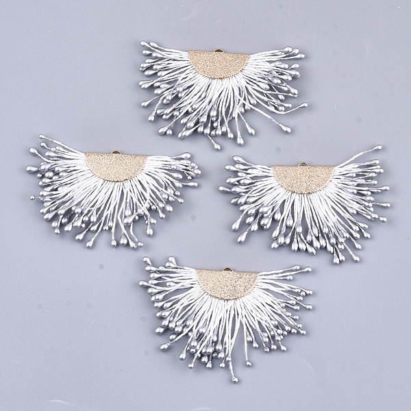 PandaHall Polycotton(Polyester Cotton) Tassel Pendant Decorations, with Foam and Brass Findings, Fan, Golden, Light Grey, 40~45x64~68x3mm..., Gray
PandaHall Polycotton(Polyester Cotton) Tassel Pendant Decorations, with Foam and Brass Findings, Fan, Golden, Light Grey, 40~45x64~68x3mm..., Gray