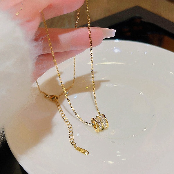 PandaHall Titanium Steel Cable Chain Necklaces, Rhinestone Pendant Necklaces, Ring, 8.27~19.69 inch(21~50cm) Titanium Steel Ring
PandaHall Titanium Steel Cable Chain Necklaces, Rhinestone Pendant Necklaces, Ring, 8.27~19.69 inch(21~50cm) Titanium Steel Ring