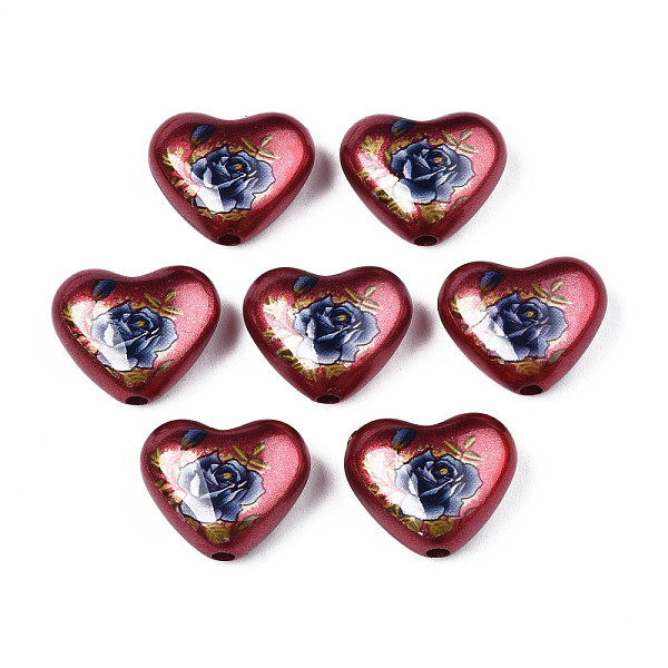 PandaHall Spray Painted Opaque Acrylic Beads, Heart with Flower, Dark Red, 16x19x8mm, Hole: 2mm Acrylic Heart
PandaHall Spray Painted Opaque Acrylic Beads, Heart with Flower, Dark Red, 16x19x8mm, Hole: 2mm Acrylic Heart