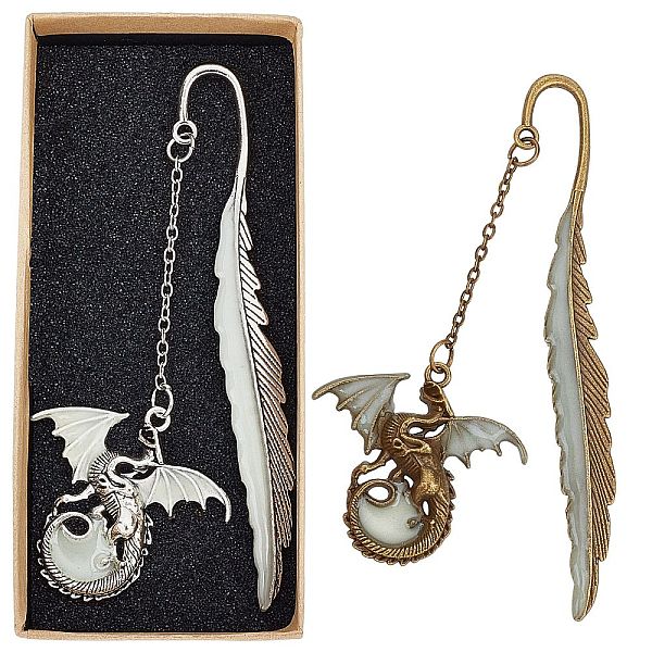 PandaHall Gorgecraft 3Pcs 2 Style Pterosaur with Feather Luminous Zinc Alloy Bookmarks, Cardboard Jewelry Boxes, with Black Sponge, Mixed...
PandaHall Gorgecraft 3Pcs 2 Style Pterosaur with Feather Luminous Zinc Alloy Bookmarks, Cardboard Jewelry Boxes, with Black Sponge, Mixed...