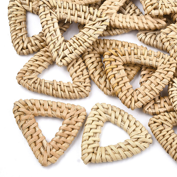 PandaHall Handmade Reed Cane/Rattan Woven Linking Rings, For Making Straw Earrings and Necklaces, Triangle, BurlyWood, 40~43x40~45x5mm..., Orange
PandaHall Handmade Reed Cane/Rattan Woven Linking Rings, For Making Straw Earrings and Necklaces, Triangle, BurlyWood, 40~43x40~45x5mm..., Orange