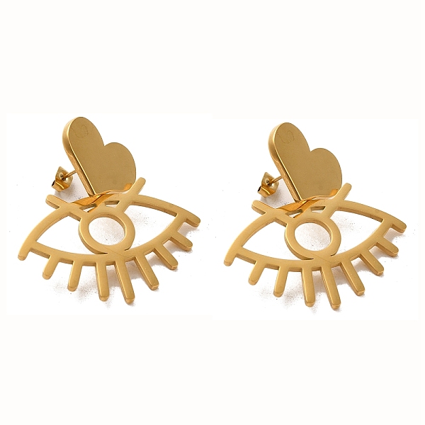 PandaHall 304 Stainless Steel Stud Earrings, Hollow Eye, Golden, 37x35.5mm 304 Stainless Steel Eye
PandaHall 304 Stainless Steel Stud Earrings, Hollow Eye, Golden, 37x35.5mm 304 Stainless Steel Eye