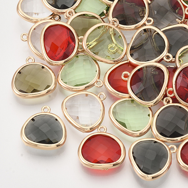 PandaHall Faceted Glass Pendants, with Golden Tone Brass Open Back Settings, Oval, Mixed Color, 16x15.5x4~5mm, Hole: 1.2mm Brass+Glass Oval..., Multicolor
PandaHall Faceted Glass Pendants, with Golden Tone Brass Open Back Settings, Oval, Mixed Color, 16x15.5x4~5mm, Hole: 1.2mm Brass+Glass Oval..., Multicolor