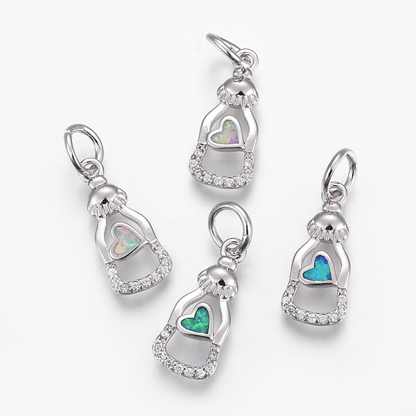 PandaHall Brass Micro Pave Cubic Zirconia Pendants, with Synthetic Opal, Bottle, Platinum, Mixed Color, 22.5mm, Hole: 4.5mm Brass+Cubic..., Multicolor
PandaHall Brass Micro Pave Cubic Zirconia Pendants, with Synthetic Opal, Bottle, Platinum, Mixed Color, 22.5mm, Hole: 4.5mm Brass+Cubic..., Multicolor