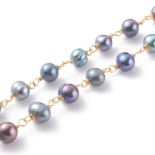 PandaHall Handmade cultured Freshwater Pearl Beaded Chains, with Copper Wire, Soldered, Real 18K Gold Plated, 6~10x7~9x4~7mm, 39.37 inch...
PandaHall Handmade cultured Freshwater Pearl Beaded Chains, with Copper Wire, Soldered, Real 18K Gold Plated, 6~10x7~9x4~7mm, 39.37 inch...