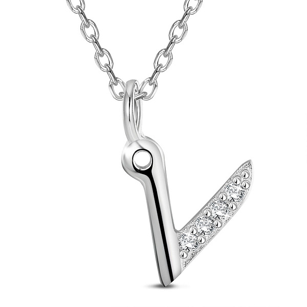 PandaHall SHEGRACE Rhodium Plated 925 Sterling Silver Initial Pendant Necklaces, with Grade AAA Cubic Zirconia and Cable Chains, Platinum..., Clear
PandaHall SHEGRACE Rhodium Plated 925 Sterling Silver Initial Pendant Necklaces, with Grade AAA Cubic Zirconia and Cable Chains, Platinum..., Clear