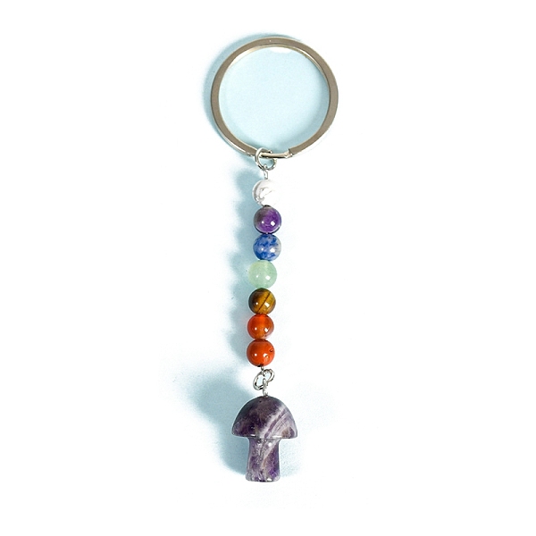 PandaHall Natural Amethyst Mushroom with Round Beaded Keychain, Mushroom: 2cm Amethyst Mushroom
PandaHall Natural Amethyst Mushroom with Round Beaded Keychain, Mushroom: 2cm Amethyst Mushroom