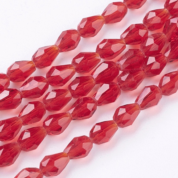 PandaHall Glass Beads Strands, Faceted, teardrop, Red, 6x4mm, Hole: 1mm, about 65~68pcs/strand, 14.96~15.35 inch Glass Teardrop Red
PandaHall Glass Beads Strands, Faceted, teardrop, Red, 6x4mm, Hole: 1mm, about 65~68pcs/strand, 14.96~15.35 inch Glass Teardrop Red