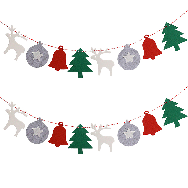 PandaHall GORGECRAFT Christmas Banner Flag Xmas Tree Garland 16Pcs Pendants 3M Rope Ball & Deer & Tree & Bell Cloth Banners Bunting for..., Multicolor
PandaHall GORGECRAFT Christmas Banner Flag Xmas Tree Garland 16Pcs Pendants 3M Rope Ball & Deer & Tree & Bell Cloth Banners Bunting for..., Multicolor