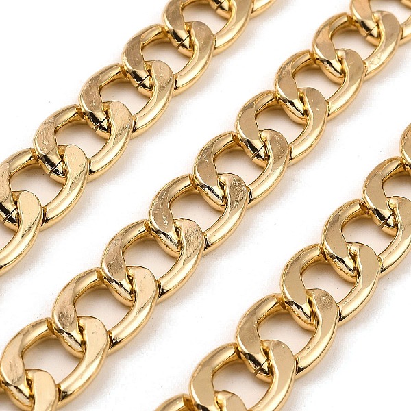 PandaHall Aluminium Curb Chains, Unwelded, with Spool, Light Gold, 19x13x3mm, about 32.81 Feet(10m)/Roll Aluminum
PandaHall Aluminium Curb Chains, Unwelded, with Spool, Light Gold, 19x13x3mm, about 32.81 Feet(10m)/Roll Aluminum