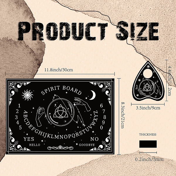 PandaHall CREATCABIN Wood Spirit Board Pendulum Board Wooden Talking Ouija Boards with Planchette Black Dowsing Divination Game Kit Spirit...
PandaHall CREATCABIN Wood Spirit Board Pendulum Board Wooden Talking Ouija Boards with Planchette Black Dowsing Divination Game Kit Spirit...