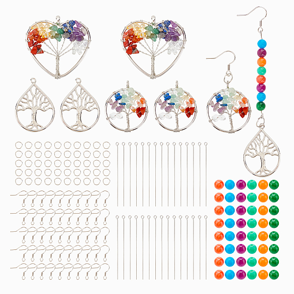 PandaHall CHGCRAFT DIY Stone Tree of Life Drop Earring Making Kit, Including Pendants, Brass Pendants, Natural Mashan Jade Beads, 304..., Multicolor
PandaHall CHGCRAFT DIY Stone Tree of Life Drop Earring Making Kit, Including Pendants, Brass Pendants, Natural Mashan Jade Beads, 304..., Multicolor