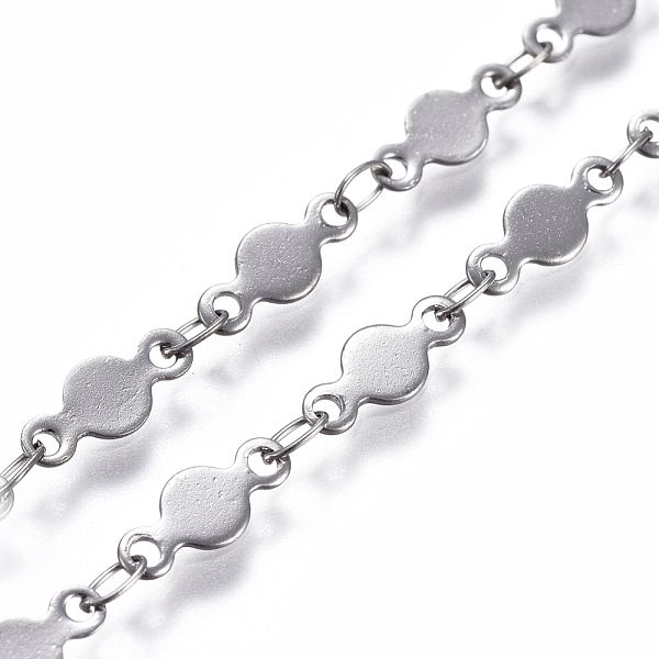 PandaHall 304 Stainless Steel Link Chains, Soldered, Flat Round, Stainless Steel Color, 9.5x4x0.4mm 304 Stainless Steel
PandaHall 304 Stainless Steel Link Chains, Soldered, Flat Round, Stainless Steel Color, 9.5x4x0.4mm 304 Stainless Steel