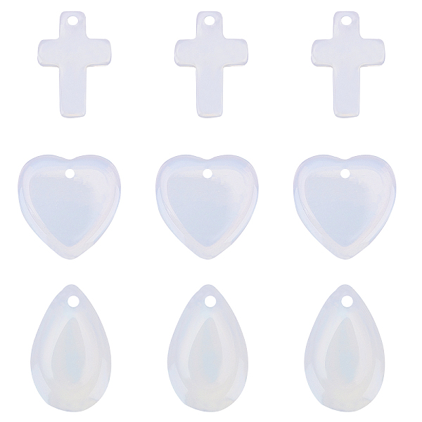 PandaHall Opalite Pendants, with Iron and Brass Findings, Mixed Shapes, 30pcs/box Opalite Mixed Shapes
PandaHall Opalite Pendants, with Iron and Brass Findings, Mixed Shapes, 30pcs/box Opalite Mixed Shapes