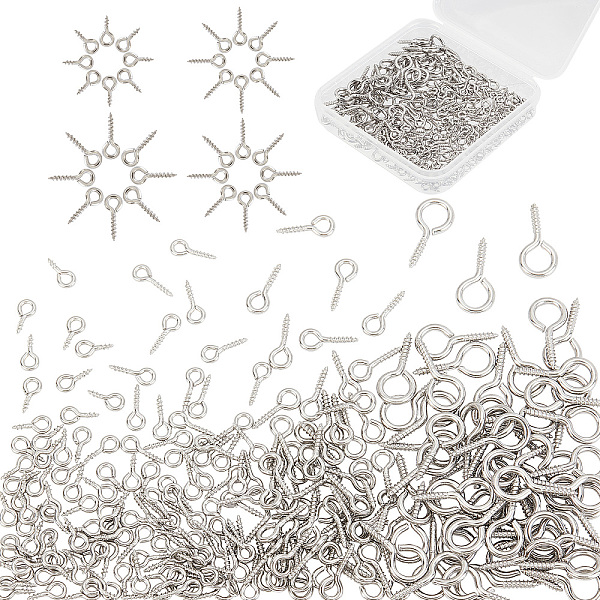 PandaHall DICOSMETIC 240Pcs 4 Style 304 Stainless Steel Screw Eye Pin Peg Bails, For Half Drilled Beads, Stainless Steel Color, 8~17x4~9x1mm...
PandaHall DICOSMETIC 240Pcs 4 Style 304 Stainless Steel Screw Eye Pin Peg Bails, For Half Drilled Beads, Stainless Steel Color, 8~17x4~9x1mm...