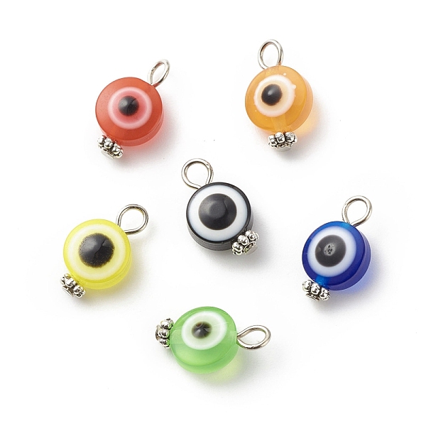 PandaHall Evil Eye Resin Pendants, with Alloy Daisy Spacer Beads, Flat Round Charm, Mixed Color, Antique Silver, 16.5~17x10x6mm, Hole..., Multicolor
PandaHall Evil Eye Resin Pendants, with Alloy Daisy Spacer Beads, Flat Round Charm, Mixed Color, Antique Silver, 16.5~17x10x6mm, Hole..., Multicolor