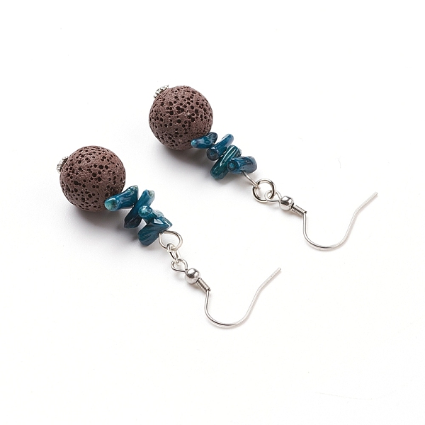 PandaHall Natural Lava Rock Dangle Earrings, with Synthetic Gemstones, Alloy Spacer Beads and Stainless Steel Earring Hooks, Round, Coconut..., Brown
PandaHall Natural Lava Rock Dangle Earrings, with Synthetic Gemstones, Alloy Spacer Beads and Stainless Steel Earring Hooks, Round, Coconut..., Brown