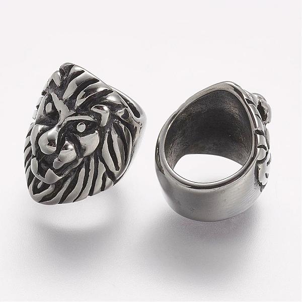 PandaHall 304 Stainless Steel Slide Charms, Lion, Large Hole Beads, Antique Silver, 15.5x12x15.5mm, Hole: 8.5mm 304 Stainless Steel Lion
PandaHall 304 Stainless Steel Slide Charms, Lion, Large Hole Beads, Antique Silver, 15.5x12x15.5mm, Hole: 8.5mm 304 Stainless Steel Lion