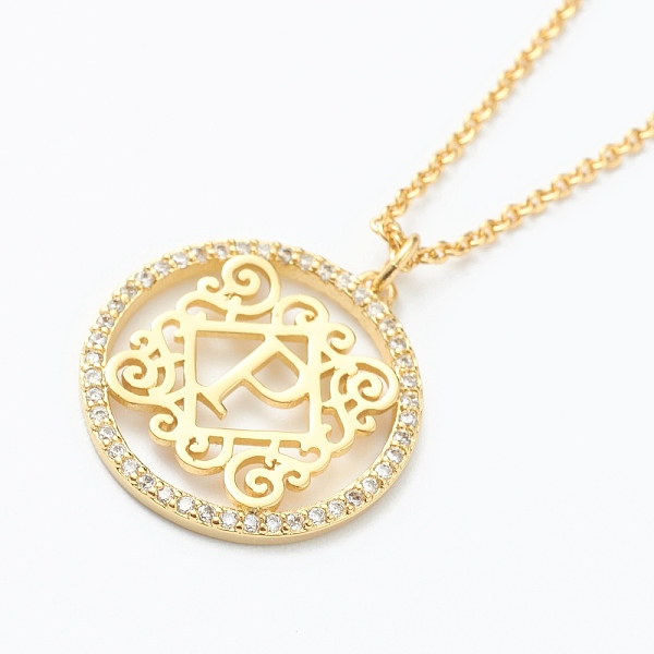PandaHall Brass Micro Pave Clear Cubic Zirconia Pendant Necklaces, Flat Round with Letter, Real 18K Gold Plated, Letter.P, 16.14~17.20 inch...
PandaHall Brass Micro Pave Clear Cubic Zirconia Pendant Necklaces, Flat Round with Letter, Real 18K Gold Plated, Letter.P, 16.14~17.20 inch...