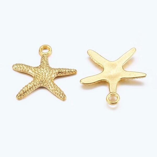 PandaHall Tibetan Style Alloy Pendants, Lead Free and Cadmium Free, Starfish/Sea Stars, Golden, 19.5x19x2mm, Hole: 2mm Alloy Starfish
PandaHall Tibetan Style Alloy Pendants, Lead Free and Cadmium Free, Starfish/Sea Stars, Golden, 19.5x19x2mm, Hole: 2mm Alloy Starfish