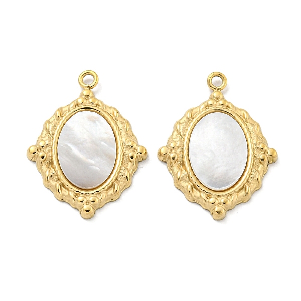 PandaHall Vacuum Plating 304 Stainless Steel Pendants, with Pave Shell, Oval Charm, Real 18K Gold Plated, 19x15x2mm, Hole: 1.2mm Shell Oval
PandaHall Vacuum Plating 304 Stainless Steel Pendants, with Pave Shell, Oval Charm, Real 18K Gold Plated, 19x15x2mm, Hole: 1.2mm Shell Oval