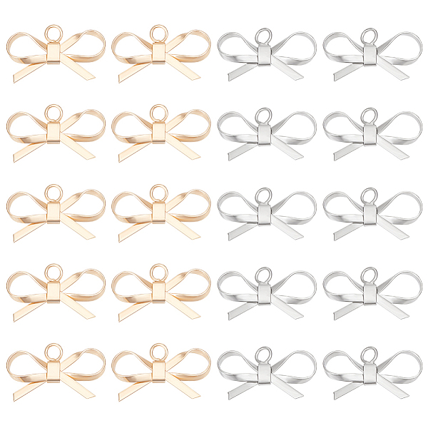 PandaHall BENECREAT 20Pcs 2 Colors Brass Pendants, Bowknot Charm, Mixed Color, 10x15.5x2mm, Hole: 1.8mm, 10pcs/color Brass Bowknot
PandaHall BENECREAT 20Pcs 2 Colors Brass Pendants, Bowknot Charm, Mixed Color, 10x15.5x2mm, Hole: 1.8mm, 10pcs/color Brass Bowknot