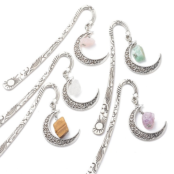 PandaHall Mixed Natural Gemstone Raw Beads Bookmarks, Hook Bookmark, Moon Pendant Book Marker, 122mm Mixed Stone Moon
PandaHall Mixed Natural Gemstone Raw Beads Bookmarks, Hook Bookmark, Moon Pendant Book Marker, 122mm Mixed Stone Moon