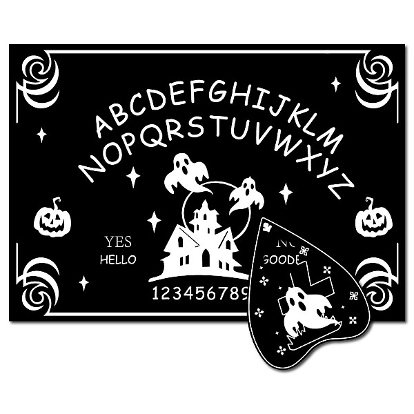 PandaHall Printed Wood Pendulum Dowsing Divination Board Set, Rectangle Talking Board, with Planchette Accessories, Halloween Theme, Ghost..., Black
PandaHall Printed Wood Pendulum Dowsing Divination Board Set, Rectangle Talking Board, with Planchette Accessories, Halloween Theme, Ghost..., Black