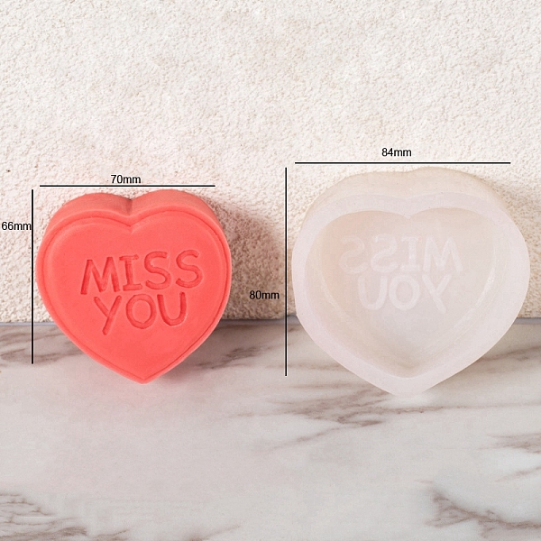 PandaHall DIY Silicone Heart with Word Soap Molds, for Handmade Soap Making, Valentine's Day, White, 84x80x34mm Silicone Heart White
PandaHall DIY Silicone Heart with Word Soap Molds, for Handmade Soap Making, Valentine's Day, White, 84x80x34mm Silicone Heart White