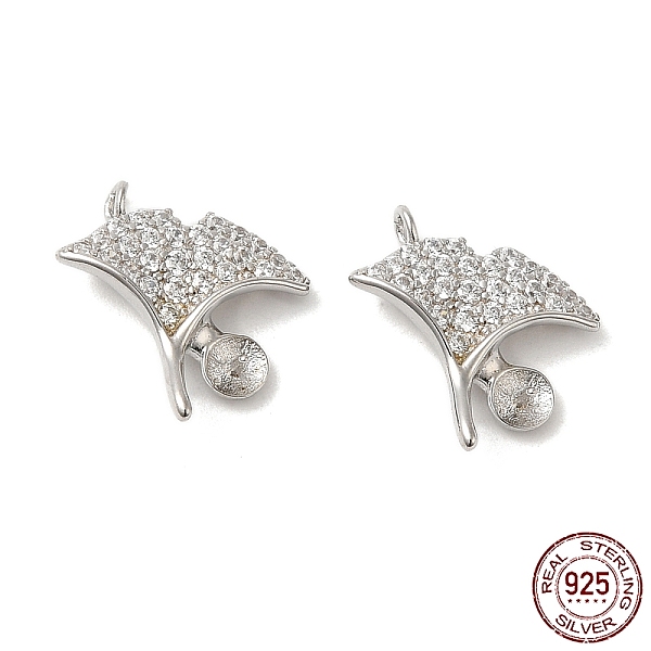 PandaHall Rhodium Plated 925 Sterling Silver Charms, with Cubic Zirconia, Gingko Leaf Charm, with S925 Stamp, Real Platinum Plated..., Clear
PandaHall Rhodium Plated 925 Sterling Silver Charms, with Cubic Zirconia, Gingko Leaf Charm, with S925 Stamp, Real Platinum Plated..., Clear
