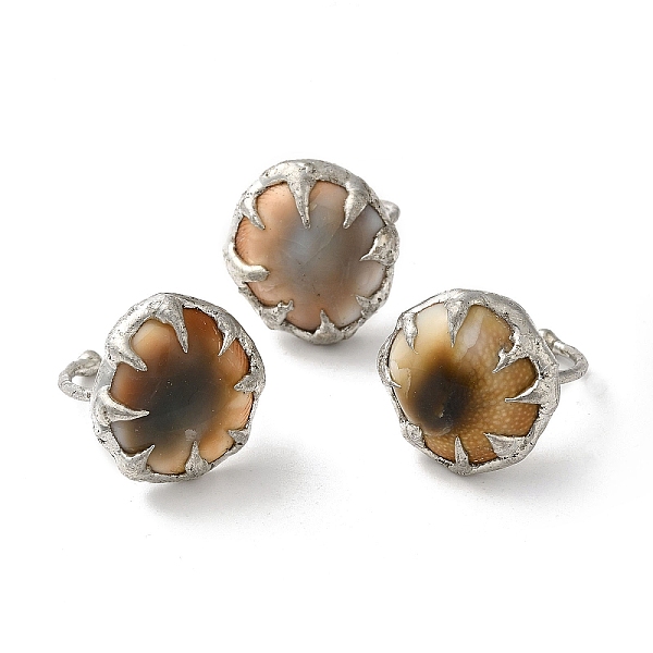 PandaHall Dyed Natural Shell Eye Open Cuff Ring, Silver Plated Tin Finger Ring, Cadmium Free & Lead Free, Coconut Brown, Inner Diameter...
PandaHall Dyed Natural Shell Eye Open Cuff Ring, Silver Plated Tin Finger Ring, Cadmium Free & Lead Free, Coconut Brown, Inner Diameter...