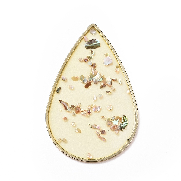 PandaHall Transparent Epoxy Resin Pendants, Drop Charms, with Colorful Shell and Brass Frame, Golden, 47.5x30x1.2mm, Hole: 1.5mm Brass+Epoxy...
PandaHall Transparent Epoxy Resin Pendants, Drop Charms, with Colorful Shell and Brass Frame, Golden, 47.5x30x1.2mm, Hole: 1.5mm Brass+Epoxy...