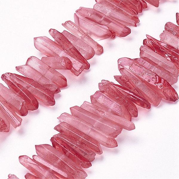 PandaHall Natural Quartz Crystal Points Beads Strands, Dyed, Nuggets, Cerise, 15~30x4~8x4~7mm, Hole: 1mm, 8 inch Quartz Crystal Nuggets Red
PandaHall Natural Quartz Crystal Points Beads Strands, Dyed, Nuggets, Cerise, 15~30x4~8x4~7mm, Hole: 1mm, 8 inch Quartz Crystal Nuggets Red