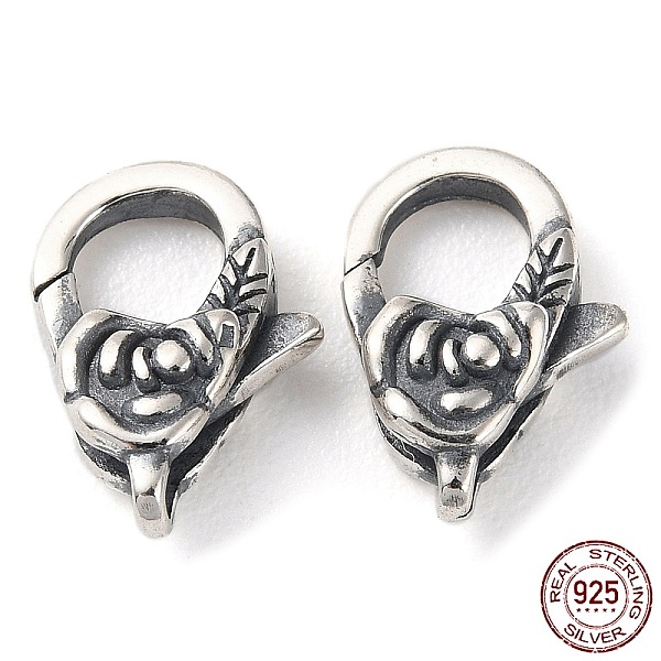 PandaHall 925 Thailand Sterling Silver Lobster Claw Clasps, Flower, with 925 Stamp, Antique Silver, 13.5~14x9x4.5mm, Hole: 1.4mm Sterling...
PandaHall 925 Thailand Sterling Silver Lobster Claw Clasps, Flower, with 925 Stamp, Antique Silver, 13.5~14x9x4.5mm, Hole: 1.4mm Sterling...