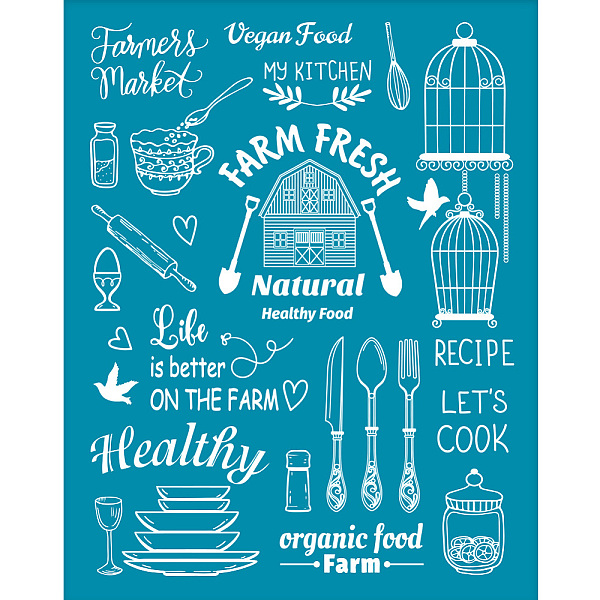 PandaHall OLYCRAFT 4x5 Inch Clay Stencils Cutlery Silk Screen for Polymer Farm Kitchen Silk Screen Stencils Mesh Transfer Stencils Text..., Cyan
PandaHall OLYCRAFT 4x5 Inch Clay Stencils Cutlery Silk Screen for Polymer Farm Kitchen Silk Screen Stencils Mesh Transfer Stencils Text..., Cyan
