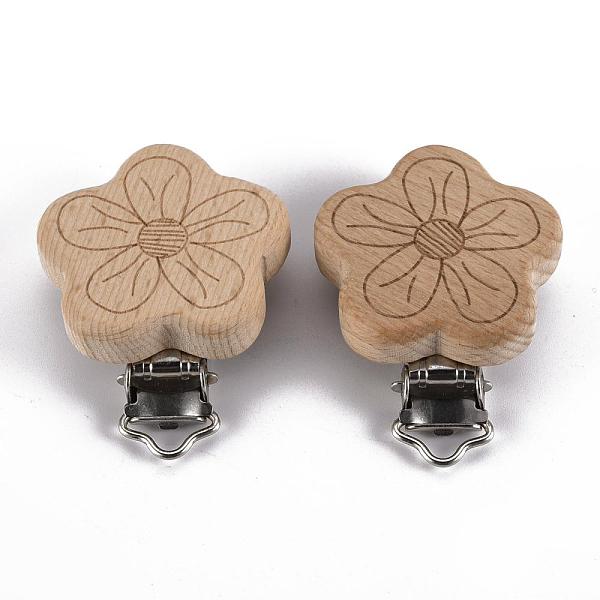 PandaHall Beech Wood Baby Pacifier Holder Clips, with Iron Clips, Flower, Platinum, BurlyWood, 53~55x40~41x17~18cm, Hole: 4.5mm Wood Orange
PandaHall Beech Wood Baby Pacifier Holder Clips, with Iron Clips, Flower, Platinum, BurlyWood, 53~55x40~41x17~18cm, Hole: 4.5mm Wood Orange