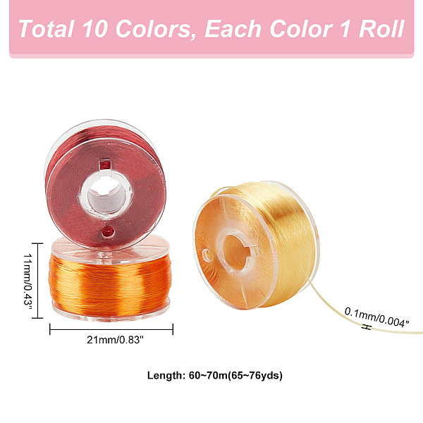 PandaHall 10 Rolls 10 Colors Polyester High Gloss Single-Strand Thread, with Plastic Bobbin, for Hanfu Hairpin Accessories, Mixed Color..., Multicolor
PandaHall 10 Rolls 10 Colors Polyester High Gloss Single-Strand Thread, with Plastic Bobbin, for Hanfu Hairpin Accessories, Mixed Color..., Multicolor