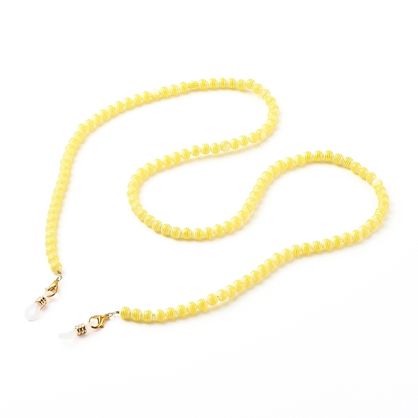 PandaHall Eyeglasses Chains, Neck Strap for Eyeglasses, with Stripe Resin Beads, Alloy Lobster Claw Clasps and Rubber Loop Ends, Golden..., Yellow
PandaHall Eyeglasses Chains, Neck Strap for Eyeglasses, with Stripe Resin Beads, Alloy Lobster Claw Clasps and Rubber Loop Ends, Golden..., Yellow