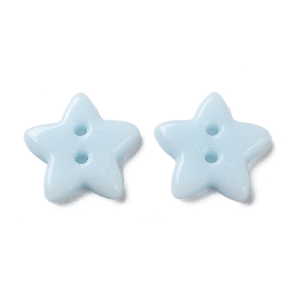 PandaHall Ceramics Buttons, 2-Hole, Star, Light Sky Blue, 14x15x3mm, Hole: 1.5mm Ceramics Star
PandaHall Ceramics Buttons, 2-Hole, Star, Light Sky Blue, 14x15x3mm, Hole: 1.5mm Ceramics Star
