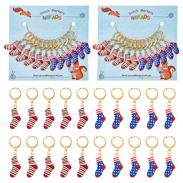 PandaHall Alloy Enamel Socks Charm Locking Stitch Markers, with Gold Tone 304 Stainless Steel Leverback Earring Findings, Mixed Color, 4.1cm..., Multicolor
PandaHall Alloy Enamel Socks Charm Locking Stitch Markers, with Gold Tone 304 Stainless Steel Leverback Earring Findings, Mixed Color, 4.1cm..., Multicolor