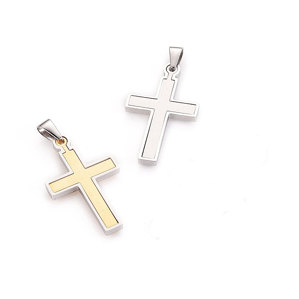 PandaHall 304 Stainless Steel Pendants, Cross, Mixed Color, 44x26x3mm, Hole: 4x6.5mm 304 Stainless Steel Cross
PandaHall 304 Stainless Steel Pendants, Cross, Mixed Color, 44x26x3mm, Hole: 4x6.5mm 304 Stainless Steel Cross