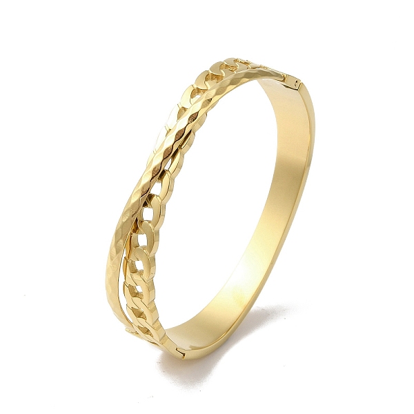 PandaHall Cross 304 Stainless Steel Hollow Hinged Bangles for Women, Real 18K Gold Plated, Inner Diameter: 2-3/8x2 inch(5.95x5.1cm), 8mm 304...
PandaHall Cross 304 Stainless Steel Hollow Hinged Bangles for Women, Real 18K Gold Plated, Inner Diameter: 2-3/8x2 inch(5.95x5.1cm), 8mm 304...